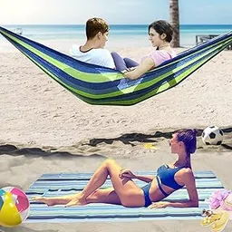 HACER Camping Hammock and Foldable Picnic Mat Combo Portable Cotton Fabric Swing & Sleeping Rug Set Hanging Bed Beach Kit for Indoor Outdoor Garden Baby Adults Men Women-image-102