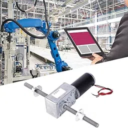 Ubersweet® Worm Motor, Dual Shaft with Flange Motor, for Home Use Industrial Fields Flange Relative Movement and Opposite Motion Corrosion Resistant(Reduction Ratio 200) |-picture-14