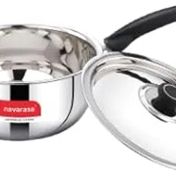 Navarasa Stainless Steel Sauce Pan with Lid | Tea Pan | Chai Pan | Milk Pot with Handle | 1.5 Liter | Induction & Gas Stove Compatible-picture-36