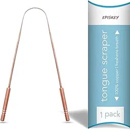EPISKEY Ayurveda Copper Tongue Scraper Cleaner | Perfect Surgical Tongue Scraper | Best Remedy for Bad Breath | Maintains Oral Hygiene | Thick Safe Blunt Edges | Flexible Handle and Comfortable Grip-picture-28