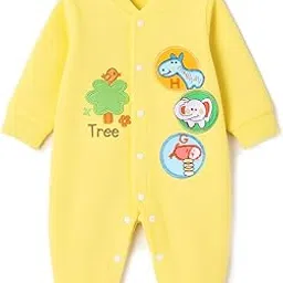 bold n elegant Kids Cute Fleece Button-Up Sleep N Play Onesies Baby Boy Girl Bodysuit Romper Coveralls-picture-46