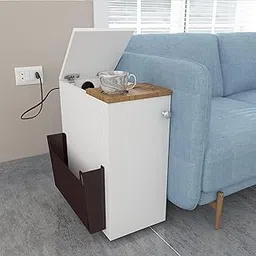 Studio Kook Sez Sofa Mate Engineered Wood Side Table (Moonshine White, Matte Finish) - 3 Seater-picture-29