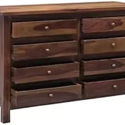 KG DECOR Solid Sheesham Wood Chest of Drawers for Home | Chest of Drawers with 8 Drawers for Bed Room | Natural Finish-image-9