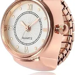 peora Stainless Steel Analog Watch Style Strechable Finger Ring Fancy Jewellery for Women (Free Size)-picture-48