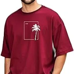 urgear Oversized T-Shirt for Men, Black, Casual Loose Fit, Short Sleeve-picture-41