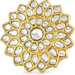 zaveri pearls Gold Tone Traditional Adjustable Finger Ring For Women-ZPFK10826-picture-15