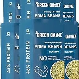 Green Gainz Roasted Edma Beans (Edamame) Classic Flavour (pack of 6-100gm each) | 100% Veg High Protein Snack | No Added Sugar | Non-GMO | Rich in Fiber | No Gluten-picture-14