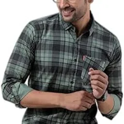 Men's Slim Fit Cotton Casual Shirt (PK19SH09FXL)_PT-picture-48