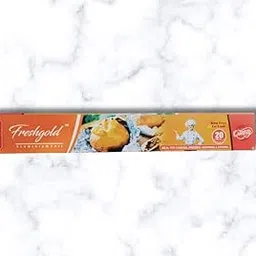 FreshGold Aluminium Foil 25 m | 11 Micron Food Grade Silver Foil for Cooking, Wrapping & Storing image 1