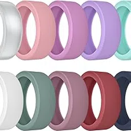 MAKCPOIMER 10Pack Ring Cover for Oura Ring Gen 4/3, Silicone Ring Protector for RingConn Gen 2/1, Working Out Accessories Men Women (All 10 Colors-1, S (6/7/8/9/10))-picture-22