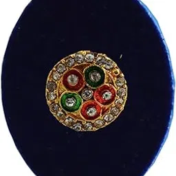 vidhya kangan Handmade Fancy Stone stud Work Saree pin Brooch for Women Jewellery Latest Stylish Crystal Unisex Floral Shape Brooch for Women/Girls (sku-bro2580)-picture-36