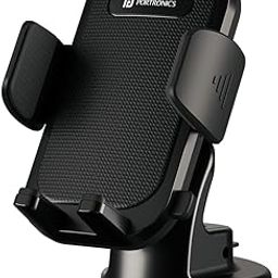 Portronics Clamp M4 Car Phone Holder Stand with 360 Degree Rotation, Strong Grip, Suction Cup Mount, Single Hand Use, Shockproof Build, Mobile Stand for Car (Black)-picture-42