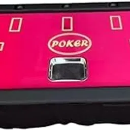Heavy Duty Poker Table – 5x4 Ft Red Carpet Top with 5 Coin Holders & Wheels | Casino-Style Game Table for Lounges, Clubs & Events | Customizable by Boostup Sports image 1