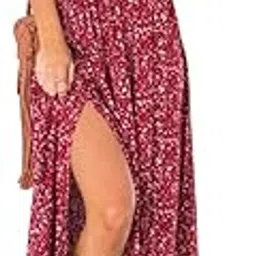 elbme ELBME® Sexy Women Strapless Bustier Split Maxi Long Evening Dress Red L_1-picture-22