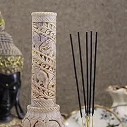 KC KULLICRAFT Marble Soapstone Bottle Shape Agarbatti Stand Incense Stick Burner for Puja and Home Decor(Elephant Design)(Round)-picture-20