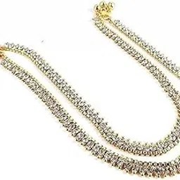 afj gold Silver Plated Brass Stylish Thin Size Anklets kolusu Payal ghungroo for Women and Girls-picture-14