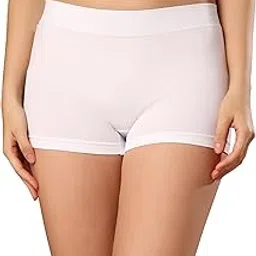 paavki Women's High Coverage Hosiery Fabric Stretchable Boyshorts Panties |Seamless Boxer Short Brief | Soft & Breathable Underwear - Moisture Wicking-picture-32