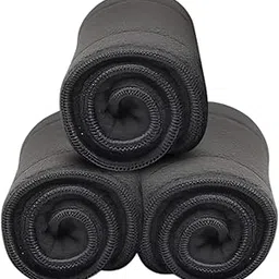 AEREX Reusable Diaper Black Inserts Pads | Bamboo Charcoal Inserts Liners Natures Cloth Diaper Liner | Wet Free Booster Inserts Baby Cloth Diaper | Nappy Inserts for Baby Cloth Diapers (Pack of 3)-picture-52