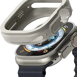 Ringke Air Sports Compatible with Apple Watch Ultra 2/1 49mm Case, Thin Soft Flexible Rugged TPU Raised Bezel Frame Protective Button Cover - Warm Gray-picture-55