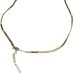 Kadam Creation 18K Gold Plated Snake Chain Heart Pendant Necklace for Women, Fashion Jewellery Gift-picture-21