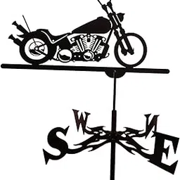 LOOM TREE® Black Stainless Metal Motorcycle Weathervane Weather Vane Garden Ornament | Yard, Garden & Outdoor Living | Garden Decor | Weathervanes-image-12