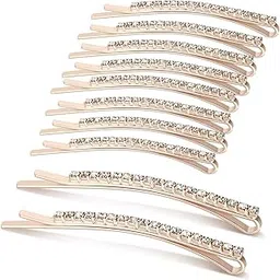 ADORNISH 10 Pieces Rhinestone Bobby Pin Metal Hair Clips Clear Crystal Hair Pin Decorations for Lady Women Girls-picture-23