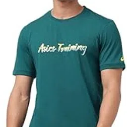 asics Men's Solid Regular Fit T-Shirt image 1