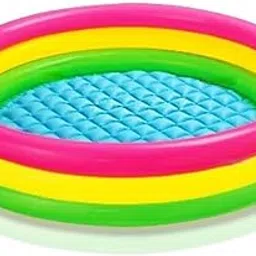 Worshiper 4 Ft Round Sunset Glow Inflatable Kids Pool | Multi Color, Portable, Foldable, 0-5 Years, Indoor & Outdoor4 FT Round-image-41