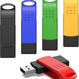 32GB USB Flash Drive 5 Pack (Black/Green/Red/Blue/Yellow), USB-A, 12MB/s Read 4.5MB/s Write, Multicolor Thumb Drives for PC, Laptop, Team Use, Document Photo Music Storage (32GB 5 Pack)-picture-14