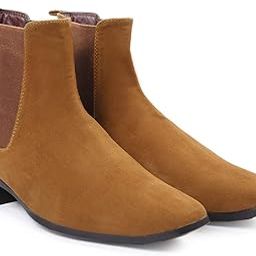 bxxy Mens Height Increasing Suede Material Casual Chelsea Boots-picture-14