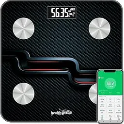 Healthgenie Smart Bluetooth Weight Machine for Body Weight with 18 Body Composition Sync with Fitness app (sporty Steps)-image-72