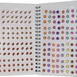 Book Bindi Kumkum Border (Small,Large All Size) Total 960 Bindi)-Red Marron Multi-1 Multicolor Bindis (ALL SKIN TYPE) For Women (S-Border Pastel Shape)-image-57