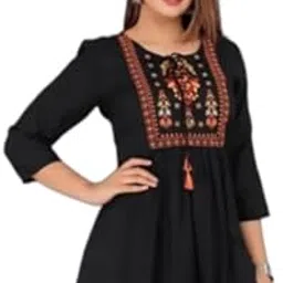 Rama Embroidery Designer Top – Rayon Three-Quarter Sleeves Elegant Ethnic & Casual Wear for Women-picture-50