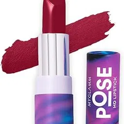 MyGlamm POSE HD Lipstick-Cranberry (Red)-4 gm | Matte Lipstick | Enriched with Moringa oil & Vitamin E | Long-lasting & Moisturising-picture-38