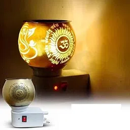 Orzinpro Ceramic Electric Kapoor Dani | Ganesh Ji Om Electic Camphor Burner | Multipurpose Incense Aroma Dhoop Dani | Camphor Burner Diffuser | Electrical Night Lamp For Home, Office-image-31
