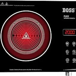 BOSS Flex Infrared Cooktop 2200W | 3 Preset Menus | Grill Stand to BBQ & Roast | Glass & Digital LED Display with Functions | Adjustable Temperature Knob | SS Handle | Auto Cut-Off-picture-23
