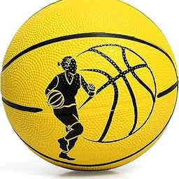 ArrowMax Basketball for Kids Juniors Boys and Girls Ball Small Size-3 Basketball - Size: 3 (Pack of 1, Yellow)-image-0