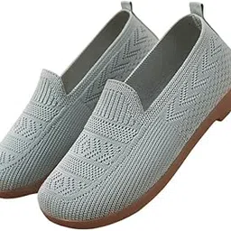 carl vinson Women's Spring Breathable Mesh Cloth Shoes – Lightweight Slip-On Hollow Flat Shoes| 36 | Black-picture-20