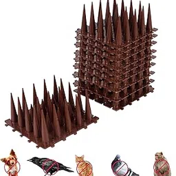 Bird Spikes |Brown| Pack of 10 Bird Spikes | Repellent Spike,Pigeon Spikes, Pigeon Problem Solutions, UV Stabilized Bird Spikes for Outdoor AC Unit & Balcony Railing, Pigeon Control-image-83