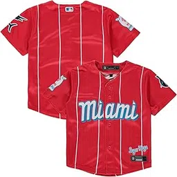 Miami Marlins MLB Baseball Infant Toddler Red City Connect Team Jersey-picture-27