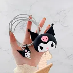 Soomio Silicone Cute Cartoon Lightning Data Cable Case for iPhone Charger, Cartoon 3D Design Protective Case for 18-20W iPhone USB-C Power Adapter Charger (Koromi)-Multicolor-image-25