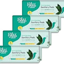 BLISSNATURAL Sanitary Pads For Women Pack Of 24 (L) Size Sanitary Napkins, For Light Flow | 3x Absorption and 100% Rash Free Sanitary Pads Combo Pack Of 4-picture-30