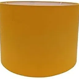 ADAM HOME DECOR 12" Yellow Cotton Fabric Lamp Shade |Modern Burlap Craft Design |Stylish & Versatile Table & Floor Lamp Shade |Elegant Lighting Decor for Bedroom, Living Room, Office & Studio (YELLOW)-image-11