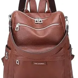 nyla Waterproof Stylish Women's Faux Leather Anti-Theft Backpack Purse – Multi-Pocket Convertible Shoulder Bag for Travel, College & Office Use – Lightweight-picture-49