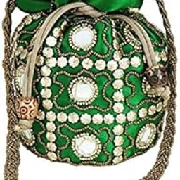 fashion bizz Ethnic Designer Rajasthani Potli Bag, Clutch, Make up Bag, Hand Bag-picture-10