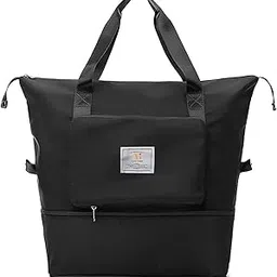 Aaron INC Expendable Duffle Bag for Women Luggage Travel Bag Large Capacity Foldable Duffle Bag Fashion Hand Tote Bags with Small Pockets Dust & Waterproof-picture-49