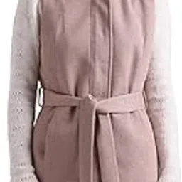 only Women's Long Coat With Fabric Belt-picture-26