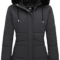 moerdeng Women's Winter Puffer Coat Thicken Fleece Lined Down Jacket Waterproof Faux Fur Detachable Hooded Parka-picture-27