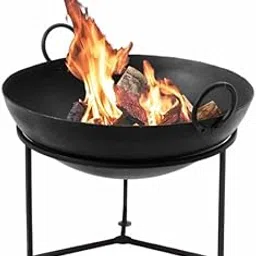 TheNeoWorld Heavy-Duty 14.5 kg Fire-Stand/Fire Pit/Bonfire/Campfire Bowl 25" / 64 cm for Outdoor Use, Iron, Black Colour 21NW018-image-72