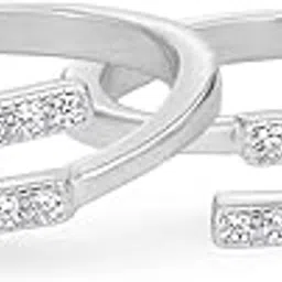 SIJA 925 Silver Stripe Stone Toe Rings | Adjustable | Toe Rings for Women | With 925 Stamp | Gifts for Women-image-3